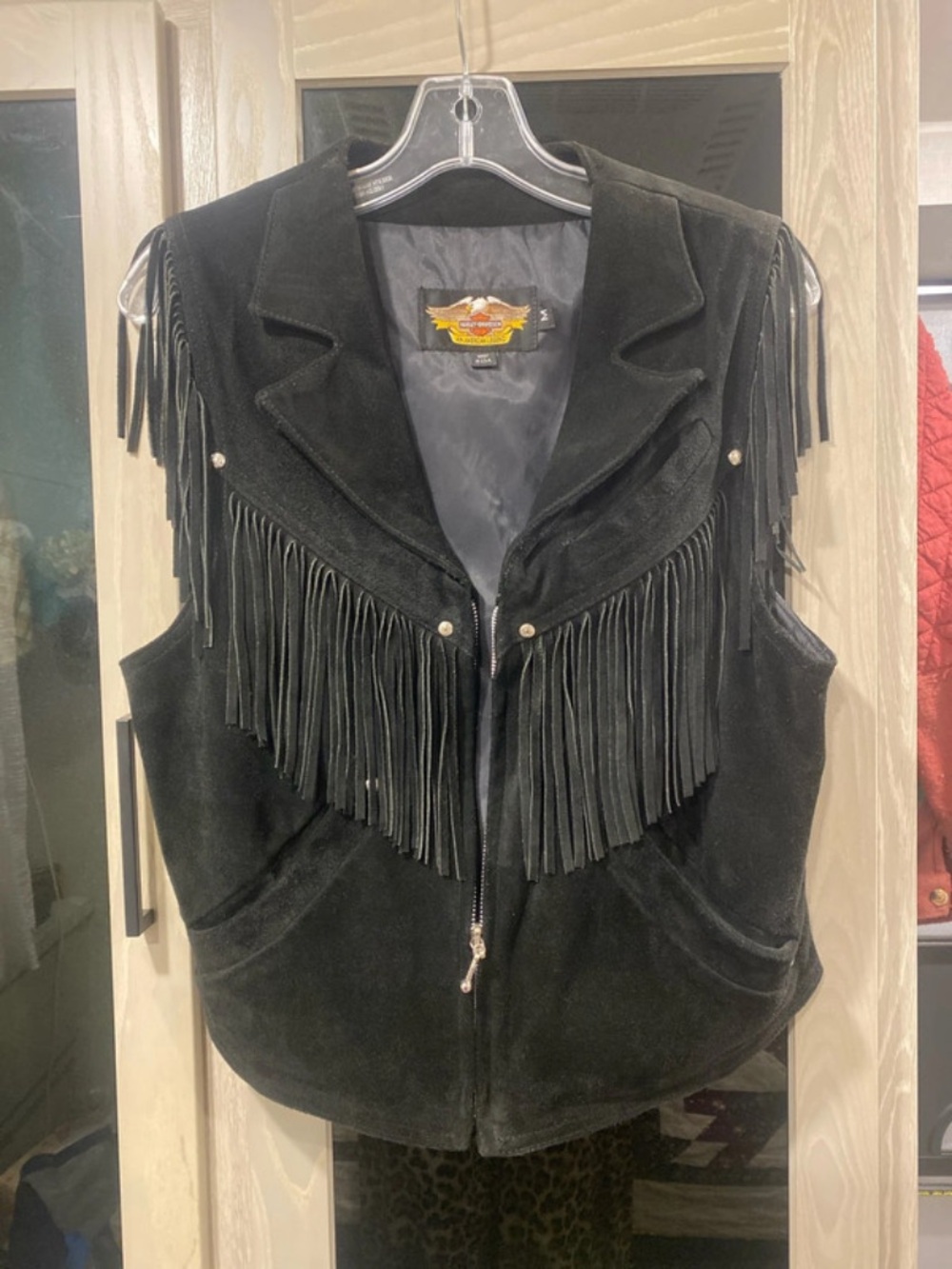 Vintage Harley-Davidson Suede Fringe Vest